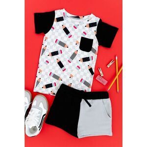 NWT Birdie Bean Bamboo Day Wear Set Booker T-Shirt Set